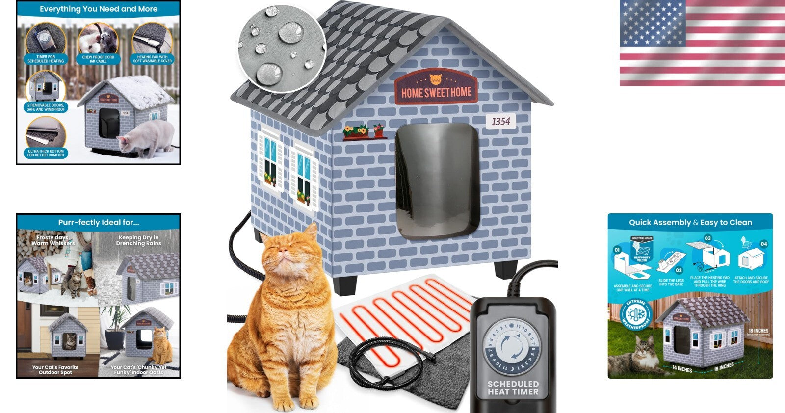 Weatherproof Heated Cat House - Perfect Winter Shelter for Your Outdoor Cats