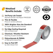 Load image into Gallery viewer, High-Intensity Red &amp; White Reflective Tape - 10-Year Performance for Outdoor Use