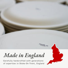 Load image into Gallery viewer, Elegant White and Red Rim Entrée Bowls - 10-Inch, Dishwasher and Microwave Safe