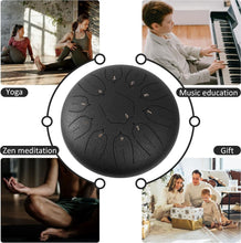 Load image into Gallery viewer, Ethereal 12-Inch Steel Tongue Drum with 11 Notes - Perfect for Meditation &amp; Yoga