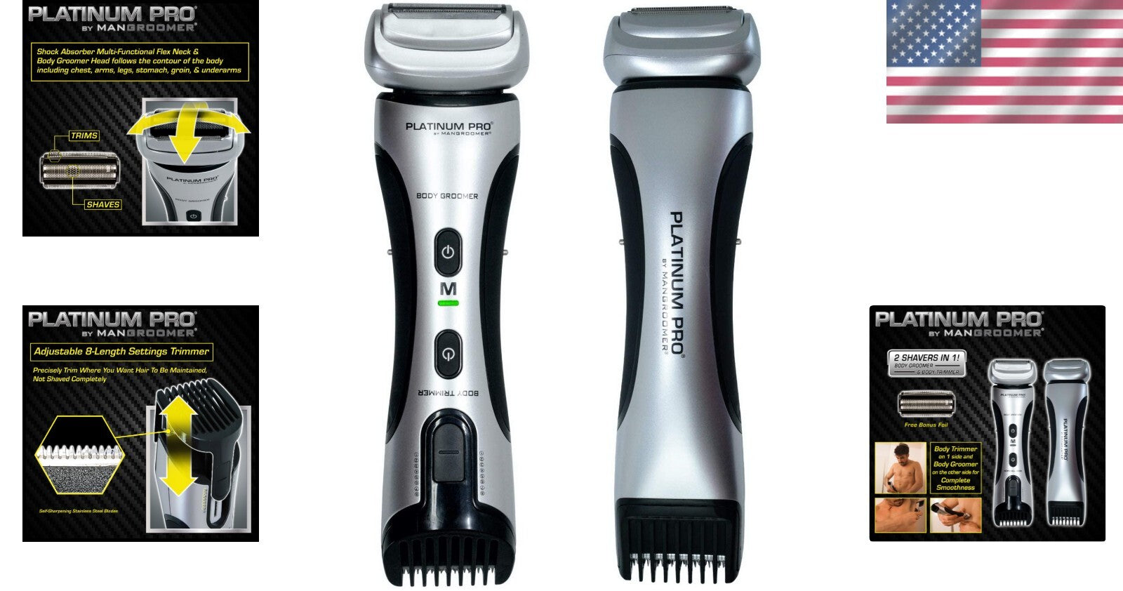 MANGROOMER Lithium Battery Body Groomer – Ideal for Manscaping & Trimming