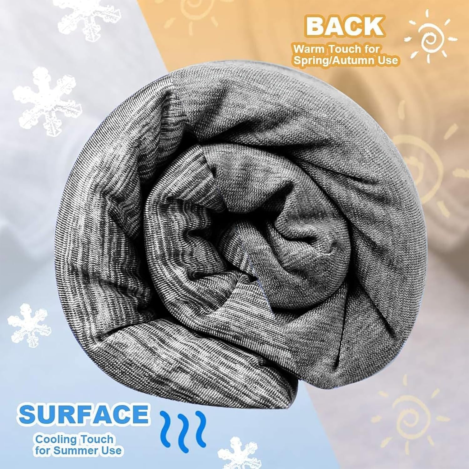 Arc-Chill Cooling Blanket: 51x67in Lightweight Throw for Hot Summer Comfort