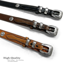 Load image into Gallery viewer, Stylish Adjustable Western Ranger Belt 1-3/8" to 3/4" with Antique Buckle