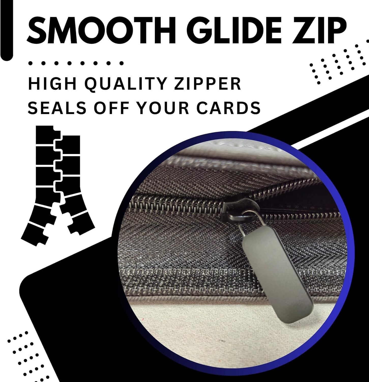 Durable 216 Card Collection Top Loader Binder - Scratch-Resistant with Zipper