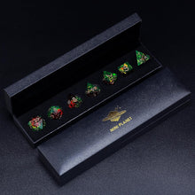 Load image into Gallery viewer, Handmade 7PCS Jungle Fire DND Polyhedral Dice Set - Eco-Friendly Craftsmanship