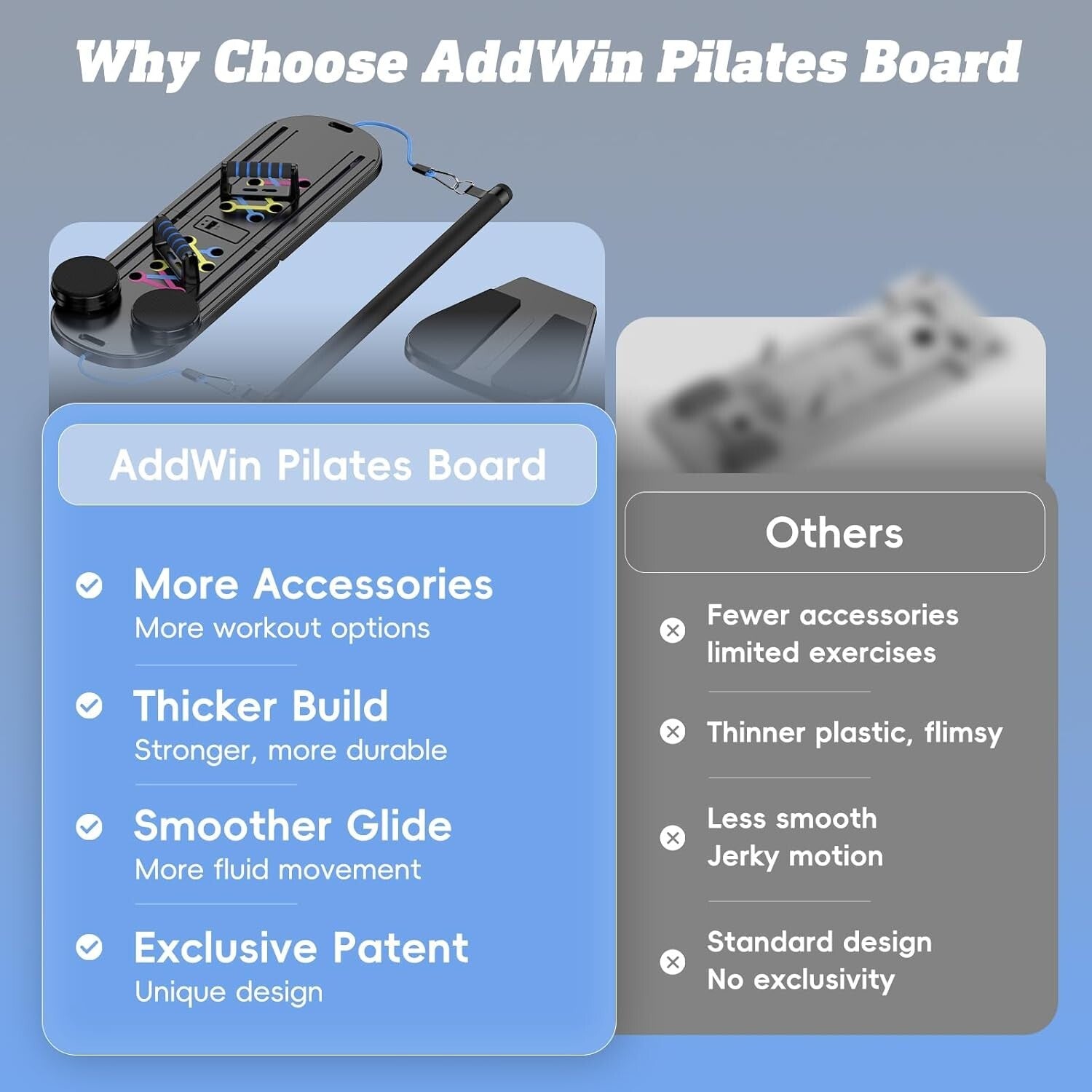 All-in-One Pilates Reformer Set with 15 Exercises - Lightweight & Functional