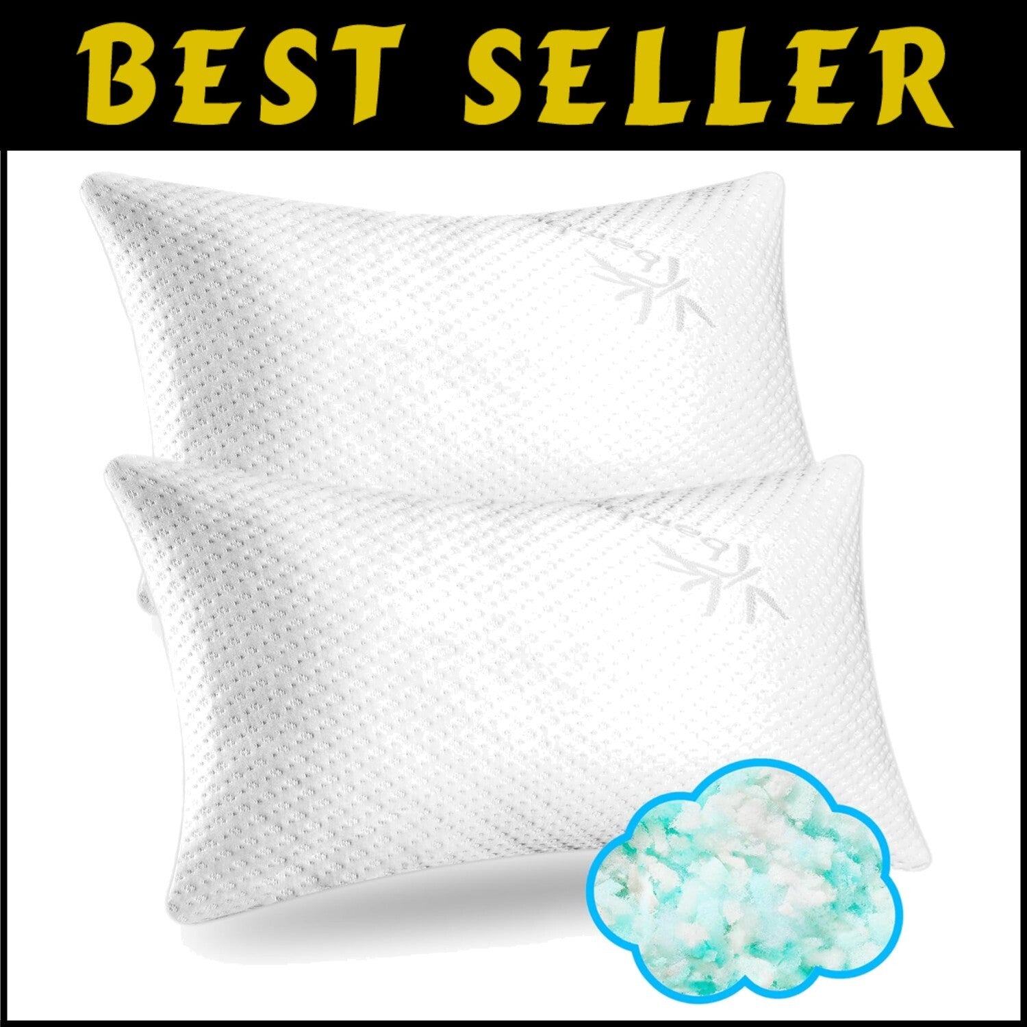 2-Pack Premium King Pillows with Cooling Cover - Ideal for All Sleep Positions