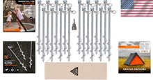 Load image into Gallery viewer, Durable Alloy Steel Ground Stakes – 16-Pack Heavy Duty Anchors for All Weather