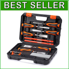 Load image into Gallery viewer, Professional Wood Chisel Set with 6 Sizes, Portable Case &amp; Sharpening Tools