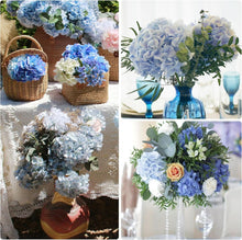 Load image into Gallery viewer, Stunning 21in Blue Hydrangea Floral Arrangement - 4 Artificial Flowers