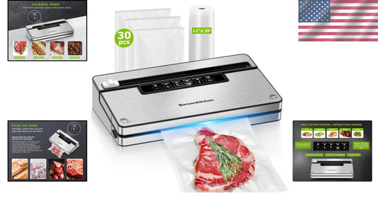 5-in-1 Food Vacuum Sealer Machine with Built-In Cutter & Sustainable Design