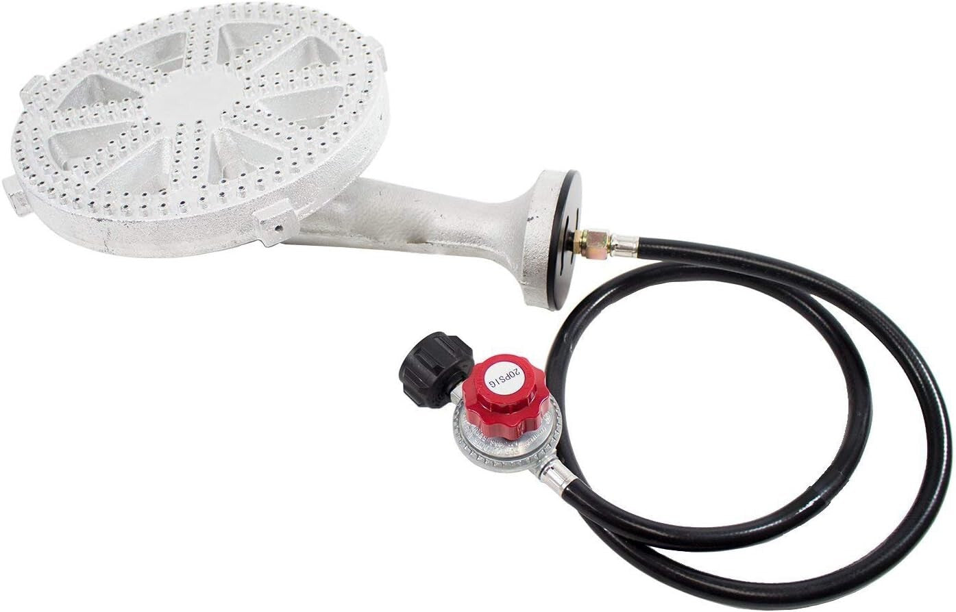 Heavy Duty 10in Propane Burner Head Set with Adjustable 0-20 PSI Regulator