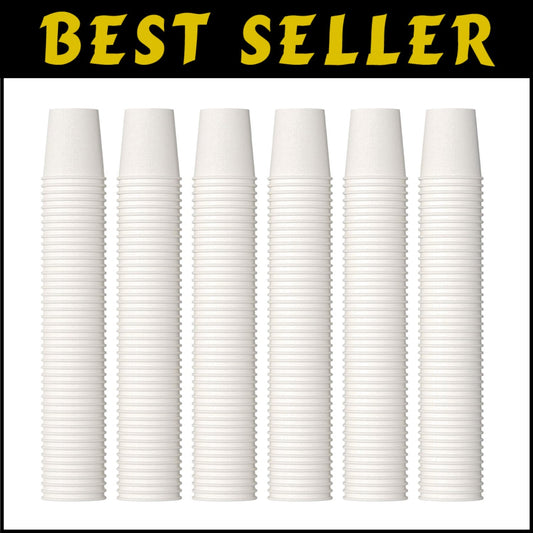 BPA-Free 2 oz White Paper Cups for Hot/Cold Drinks - 1440 Count Disposable Pack