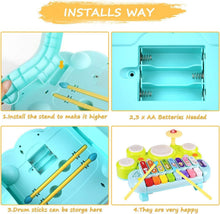 Load image into Gallery viewer, Musical Toys for Infants: Piano, Drum &amp; Xylophone Set - Safe and Engaging Fun