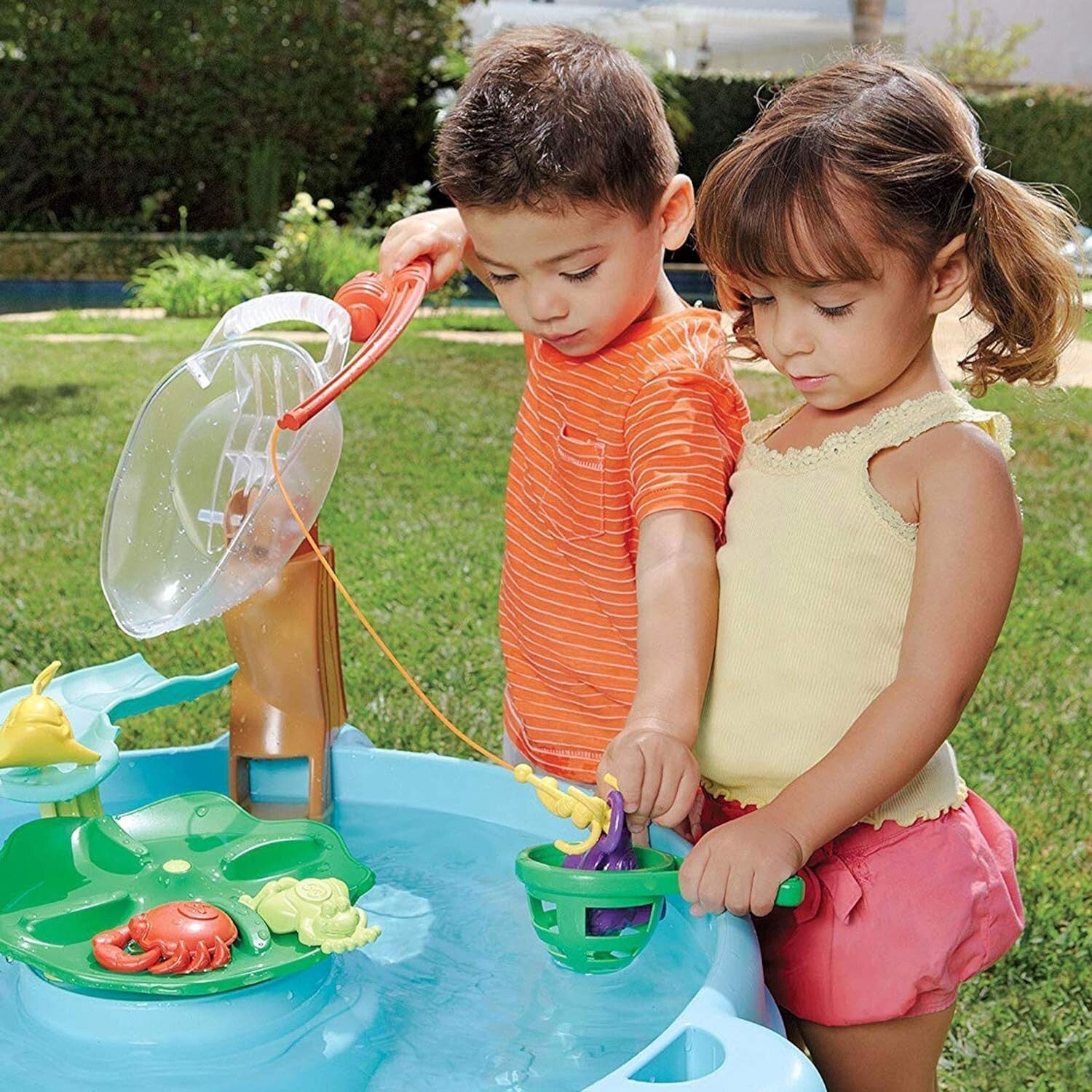 Interactive Fish 'n Splash Water Table with Fishbowl & 10 Play Accessories