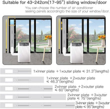 Load image into Gallery viewer, 95" Sliding Door AC Vent Kit with Security Lock &amp; Weather Stripping Solution
