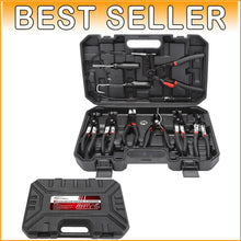 Load image into Gallery viewer, Flexible Long Reach 9pcs Hose Clamp Tool Set with Storage Box for Mechanics