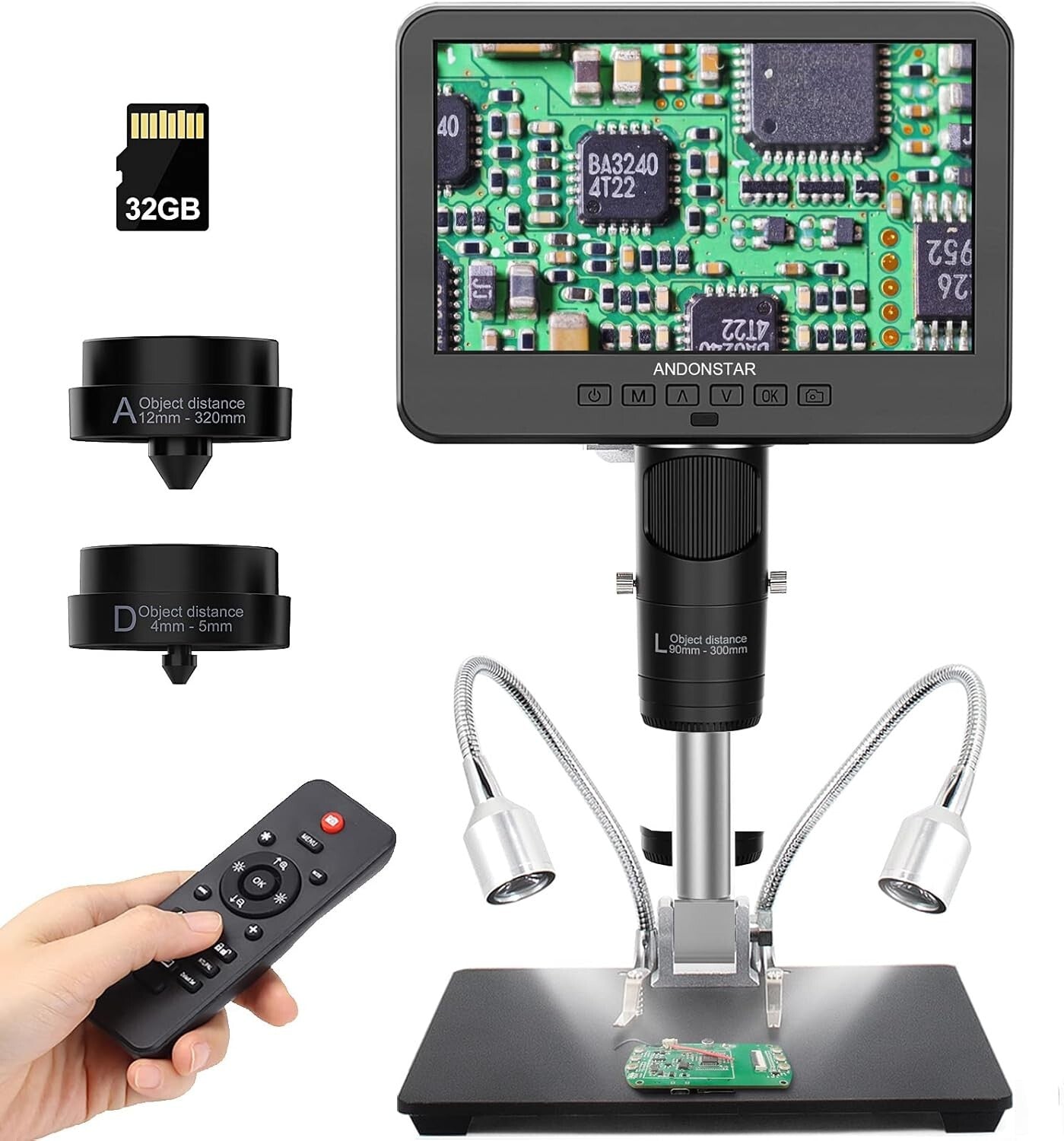 All-Purpose 2000x Microscope Kit with HD Video & LCD Display for Home & School