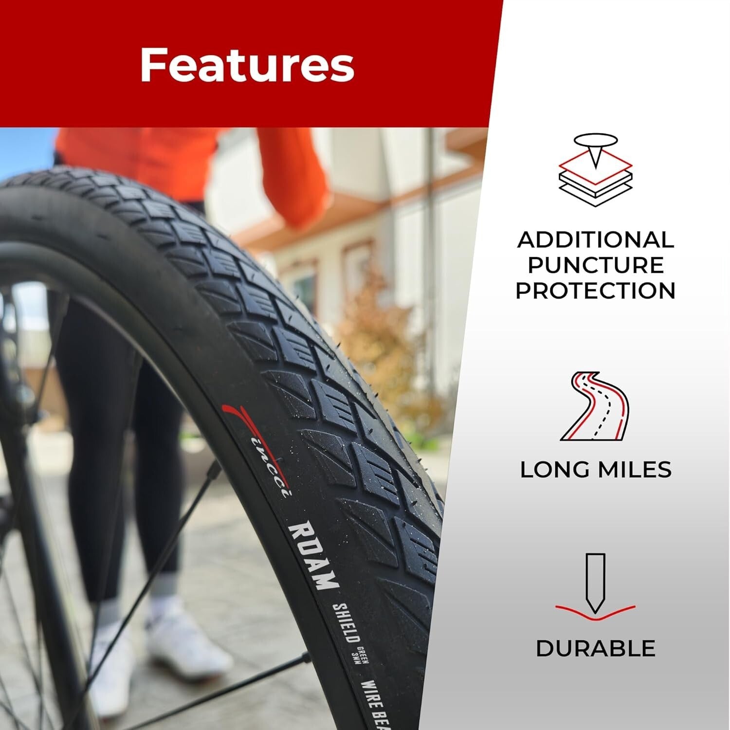 Durable Foldable 700x35c Tires for Electric, Mountain & Hybrid Bikes - Set of 2
