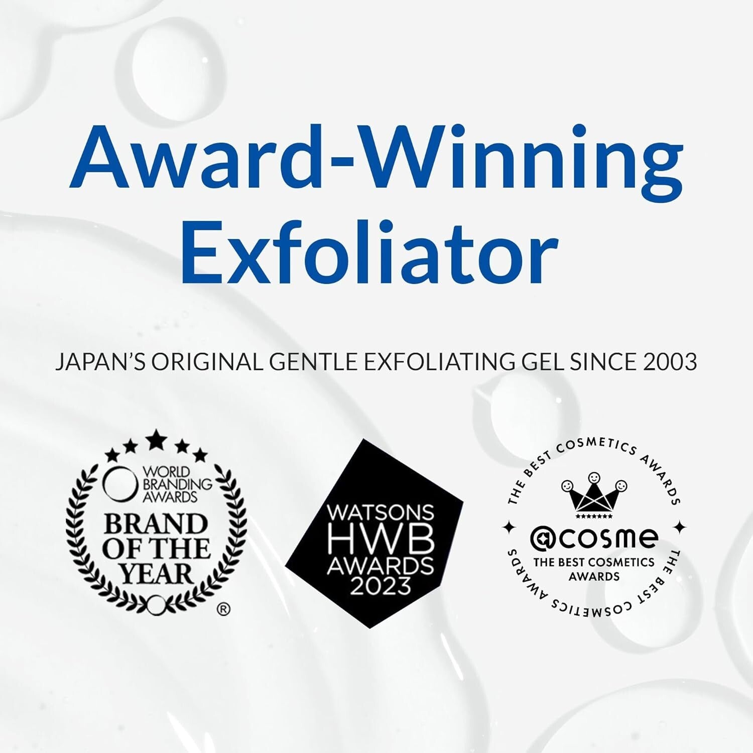 Aqua Gel Gentle Exfoliator by Toyo | 3-Pack Non-Abrasive Skin Cleansing