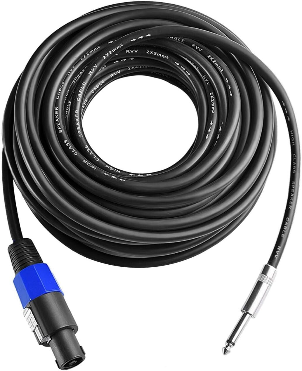 Environmentally Friendly 50ft Speakon to 1/4 Speaker Cable - Noise Free