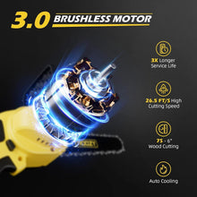 Load image into Gallery viewer, Cordless 2-IN-1 Pole Saw &amp; Mini Chainsaw with 6-Inch Blade – 21V Battery Powered