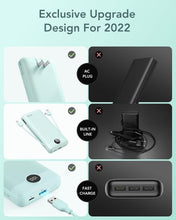 Load image into Gallery viewer, Green Travel Power Bank 20000mAh with Fast Charge &amp; Smart Display for Devices