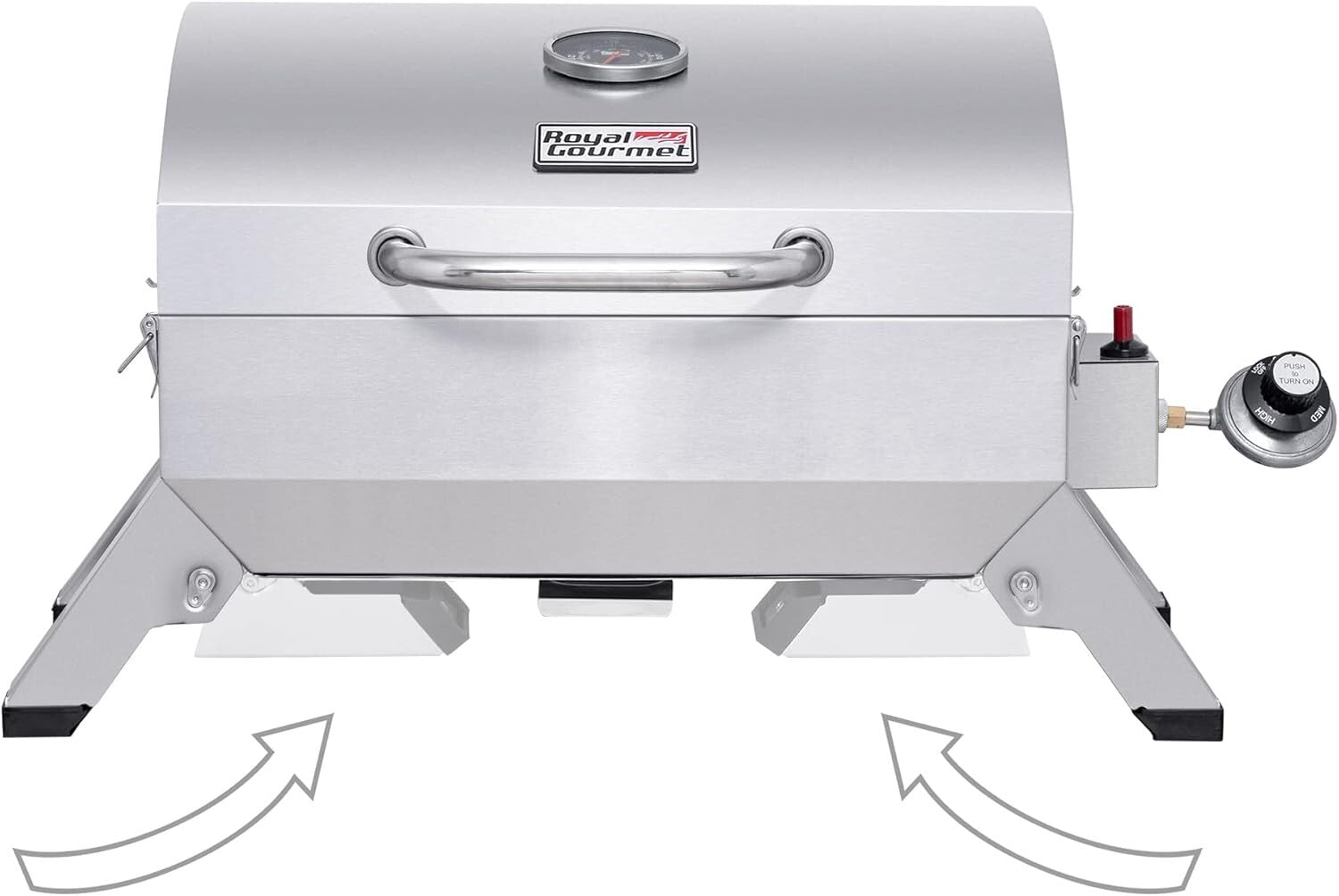 10000 BTU Stainless Steel Portable Grill - Ideal for Camping & Tailgating