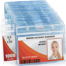 Load image into Gallery viewer, Clear Waterproof ID Badge Holder, 1000 Pack, 3.5x2.25 Inches - Heavy Duty Vinyl
