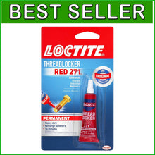 Load image into Gallery viewer, Threadlocker Red 271 - High Strength Permanent Glue for Nuts &amp; Bolts | 12 Pack