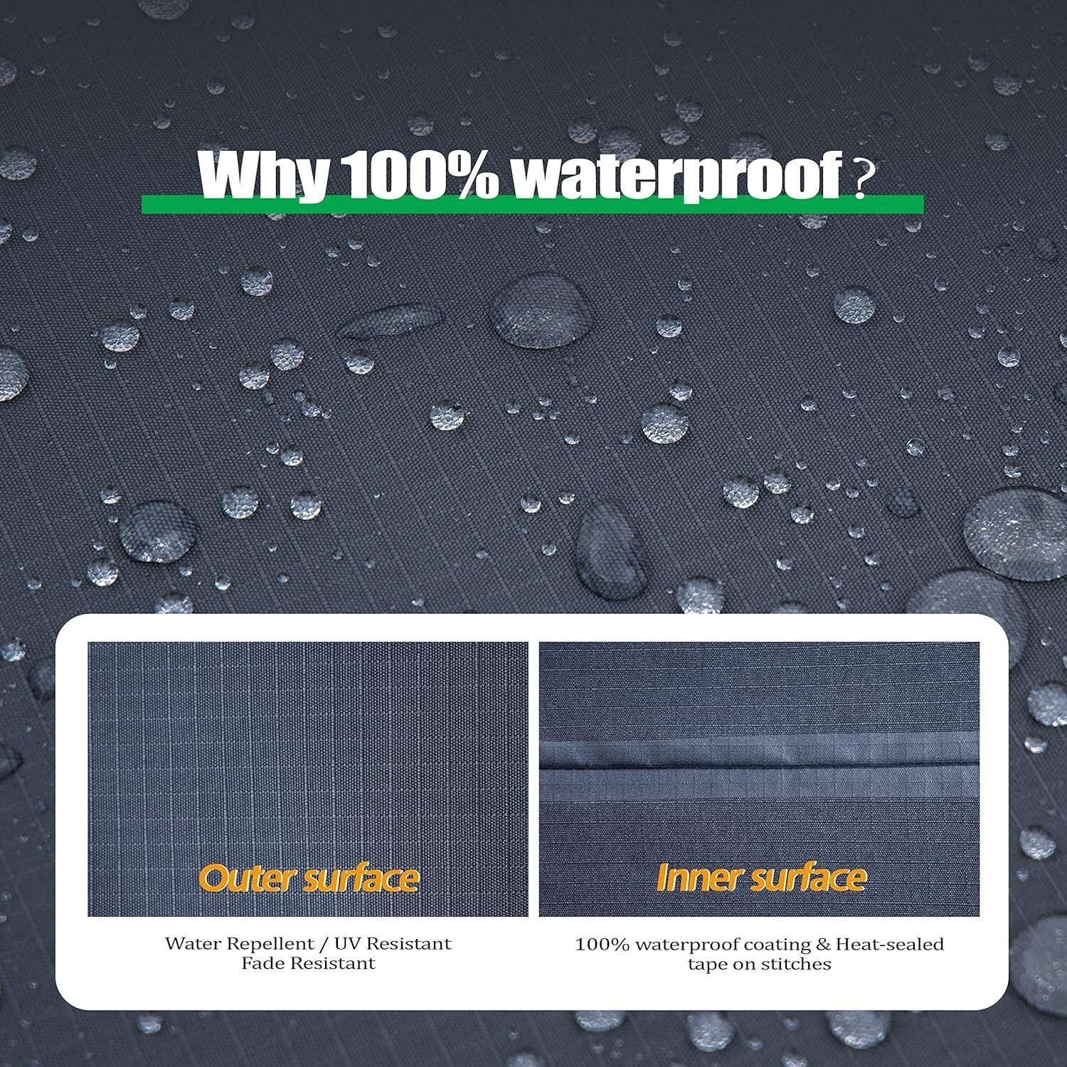 Waterproof Patio Table Covers - UV Resistant Protection for 74x47 in Tables