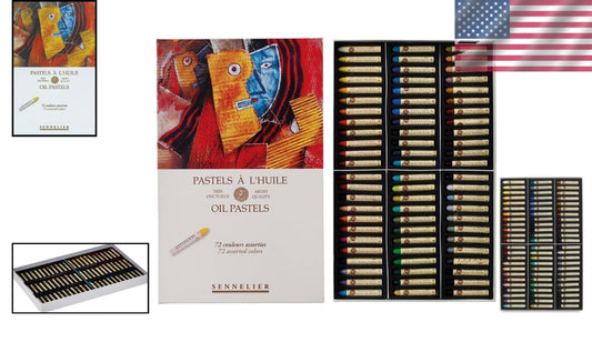 Versatile 72-Color Oil Pastel Set - Perfect for Wood, Paper, Canvas, & Metal