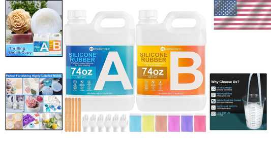 Versatile Mold Making Kit - 148 oz Super Elastic Silicone for Candle & Soap