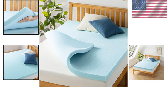 Breathable 3 Inch Gel Memory Foam Mattress Topper for Twin XL - Enhanced Comfort