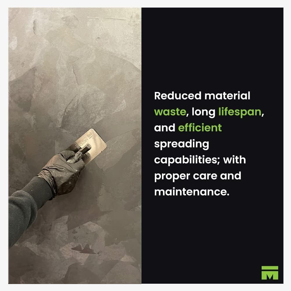 Stainless Steel Venetian Plaster Tool - Trapezoid Trowel for Pro Finish 9.4x4.7