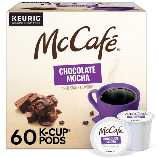 60 Count McCafé Chocolate Mocha Pods - Rich Flavor Chemistry with Arabica Beans