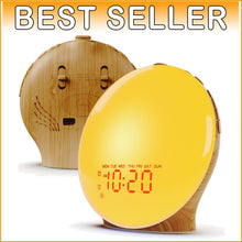 Load image into Gallery viewer, Dual Alarm Sunrise Simulation Clock for Kids &amp; Heavy Sleepers - 7 Natural Sounds