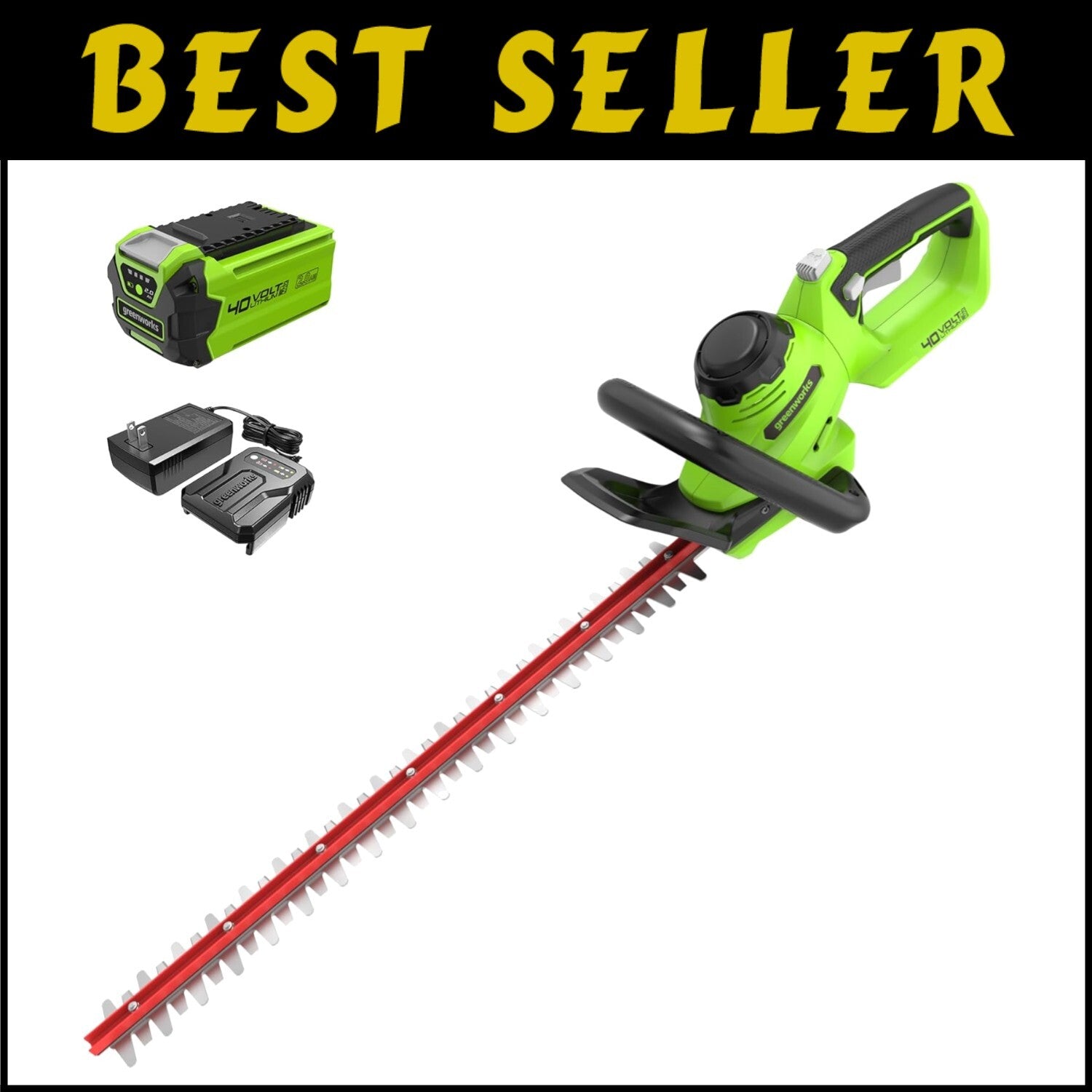 Environmentally Friendly 40V Cordless Hedge Trimmer - Ideal for Yard Maintenance