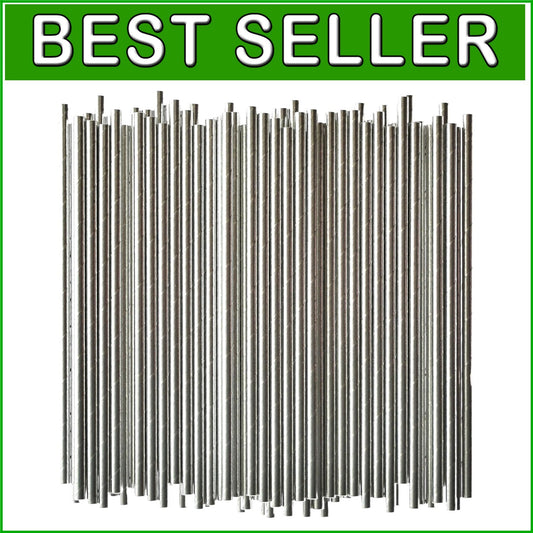 7.75" Stylish Silver Disposable Paper Straws - Perfect for Cocktails & Parties