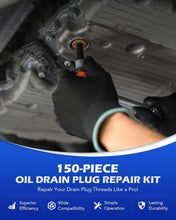 Load image into Gallery viewer, Multi-Purpose Oil Drain Plug Repair Kit - 150pc Set for Quick Thread Fixes