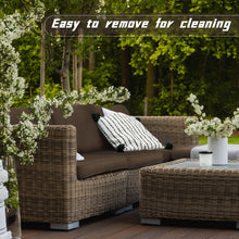 Load image into Gallery viewer, Brown Waterproof Patio Cushion Covers Set - 11 Pcs for Wicker Furniture