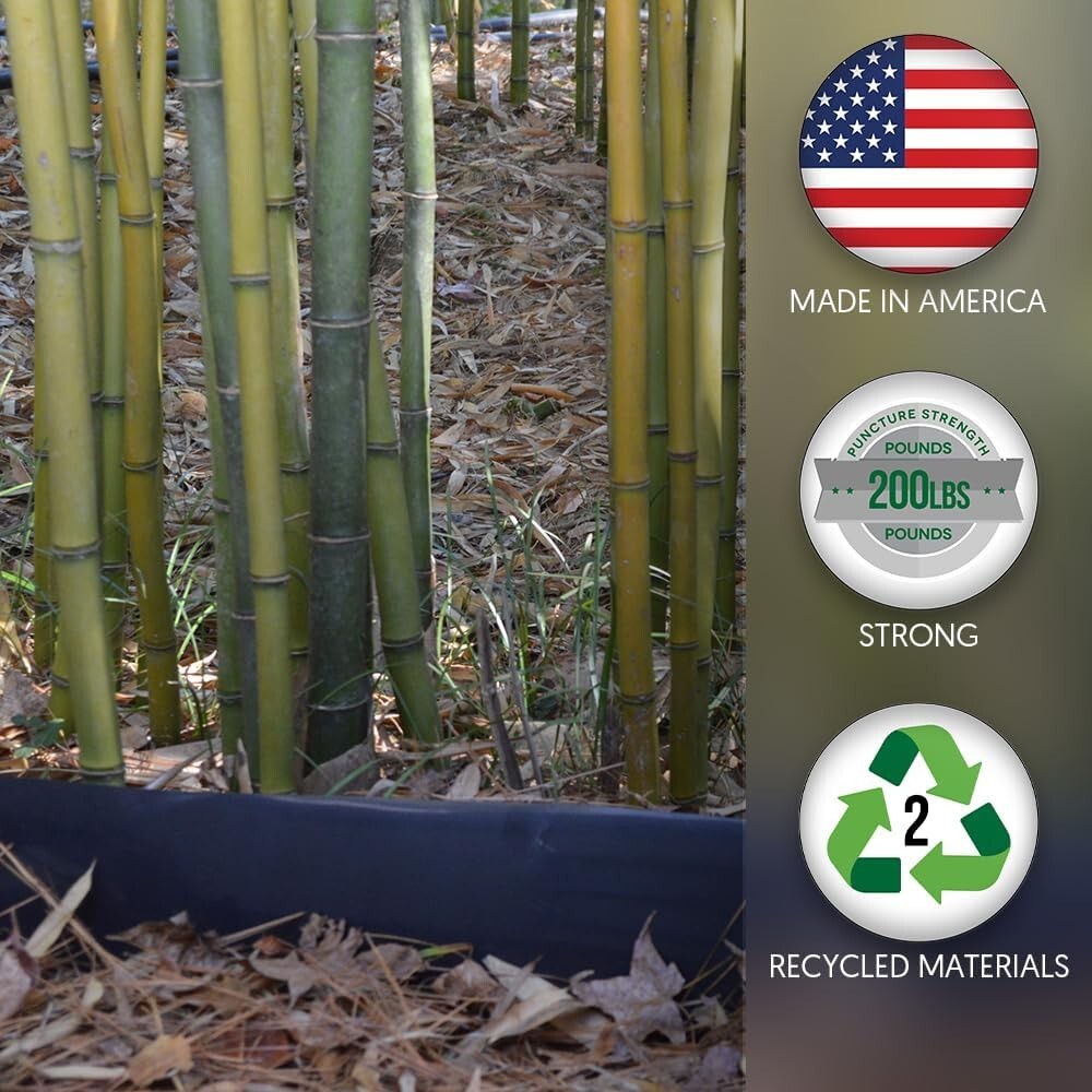 25ft x 24in x 60mil High-Density Bamboo Root Barrier for Effective Containment
