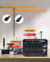 Load image into Gallery viewer, Step Up/Down 5000W Voltage Converter - Multi Function with 3 Universal Outlets