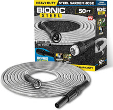 Load image into Gallery viewer, Weatherproof 50Ft Garden Hose - Lightweight Stainless Steel, 500 PSI Performance