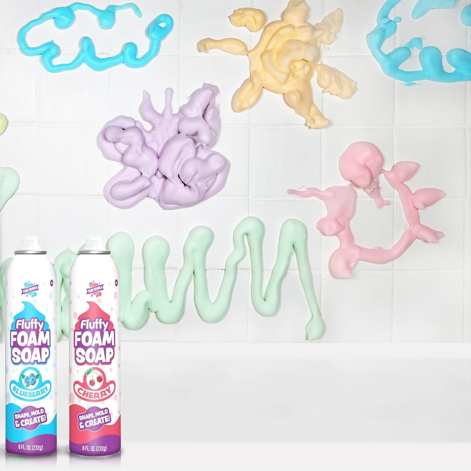 Ultimate 6-Pack Fluffy Foam Soap for Kids | Shape, Mold & Clean with Fun Colors