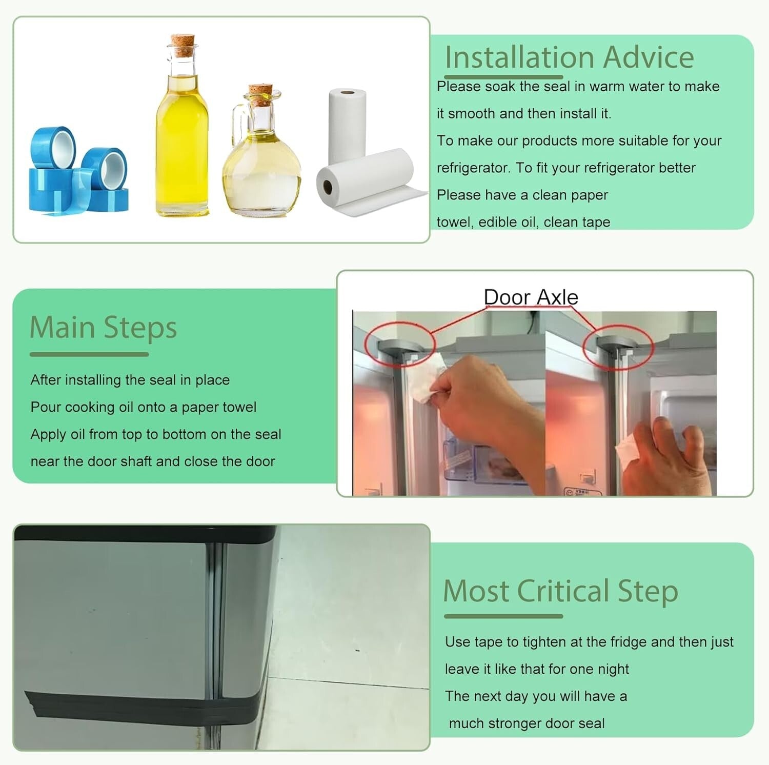 Durable Refrigerator Door Seal Replacement for Kenmore, Frigidaire, Westinghouse