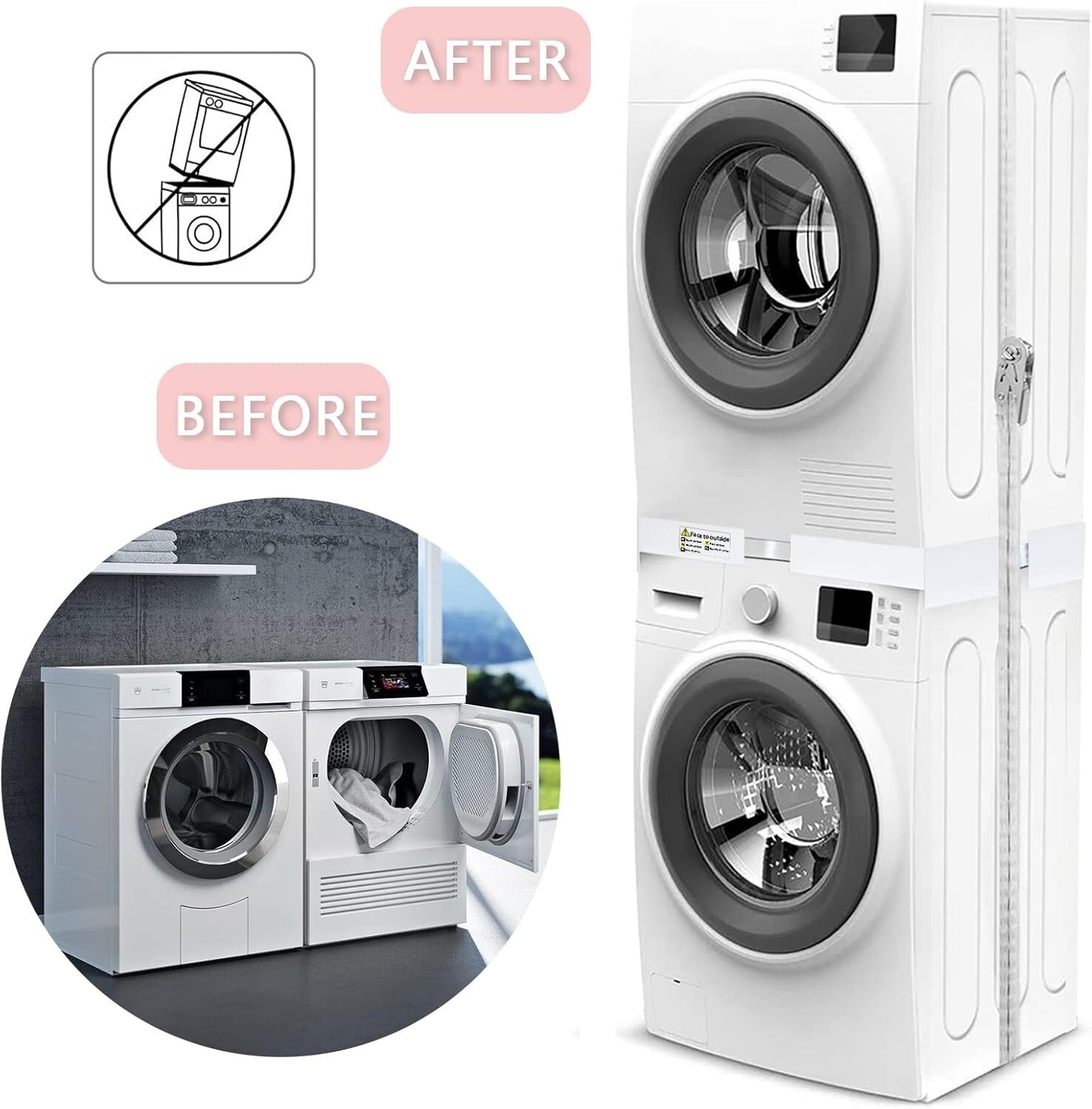 Premium Quality Washer Dryer Stacking Kit for Universal Compatibility (24-29")