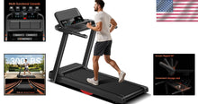 Load image into Gallery viewer, Premium Foldable Treadmill with Dual Cushion and Heart Rate Monitoring, 300lbs