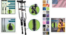 Load image into Gallery viewer, Ultra Lightweight Spring-Loaded Crutches for Fashionable Mobility - 4'7" to 6'6"