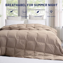 Load image into Gallery viewer, Elegant 106x90” King Down Comforter with 8 Corner Tabs – Ideal for Summer Sleep